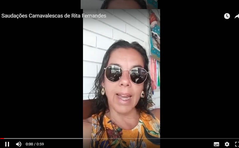 Saudações carnavalescas de Rita Fernandes